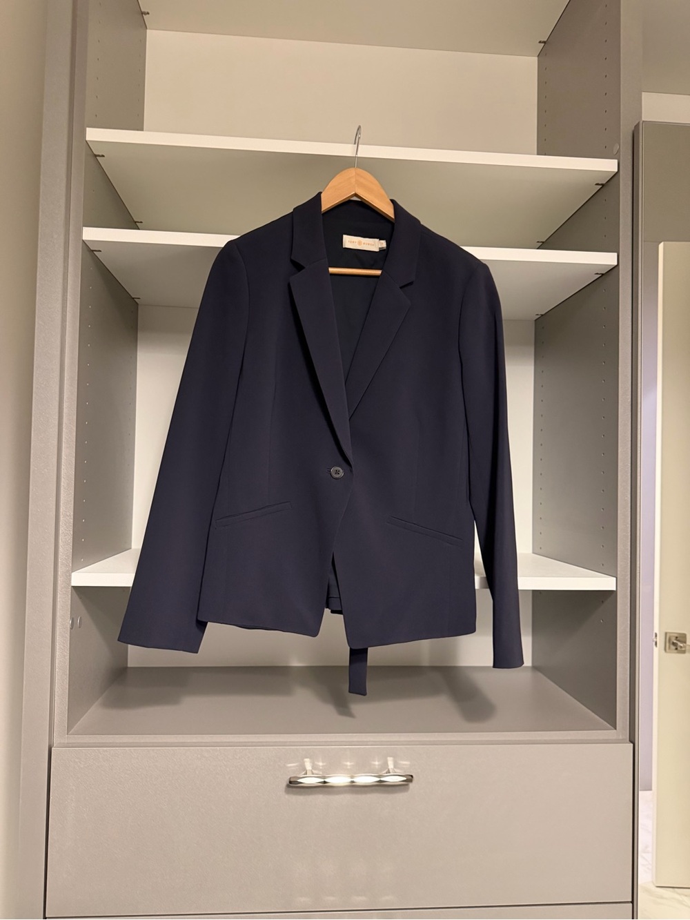 Tory Burch Women’s Navy Single-Button Blazer